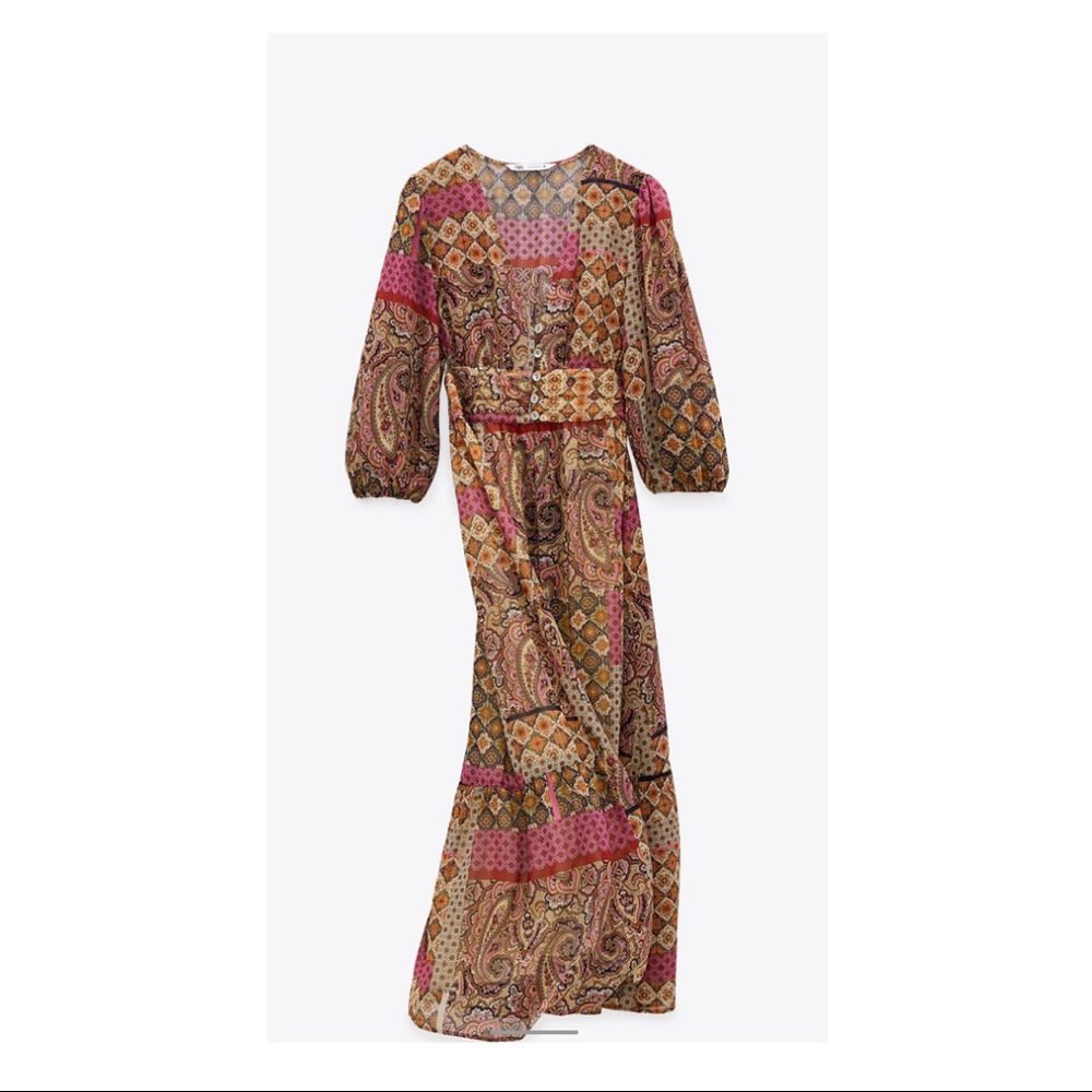 Zara paisley print boho dress
